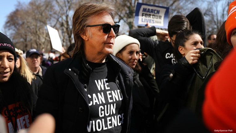 GETTY Paul McCartney at March for Our Lives in NYC