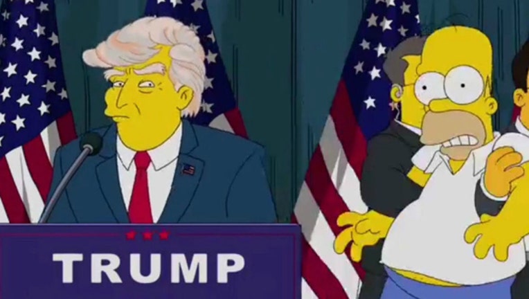 43a873b0-The Producers of The Simpsons say they rejected a request from Donald Trump to be on the show.