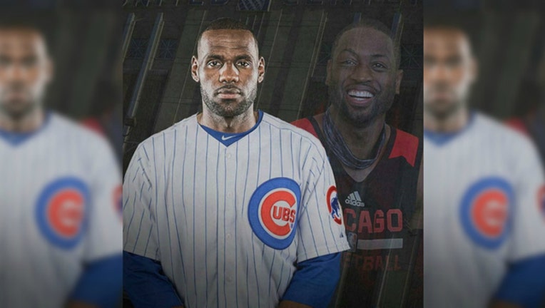 lebron in cubs jersey