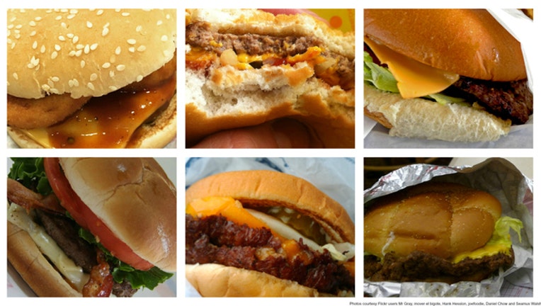 54555efc-Photos of cheeseburgers courtesy Flickr users Mr Gray, mover el bigote, Hank Hesslon, joefoodie, Daniel Chow and Seamus Walsh
