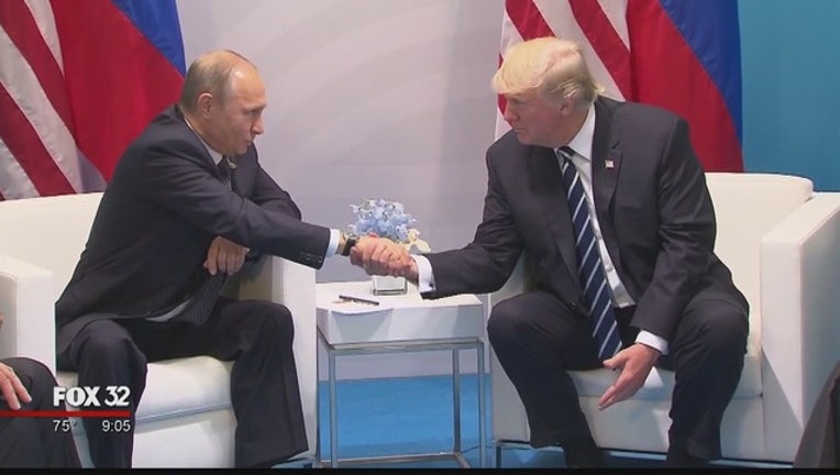 Russian President Vladimir Putin and United States President Donald Trump
