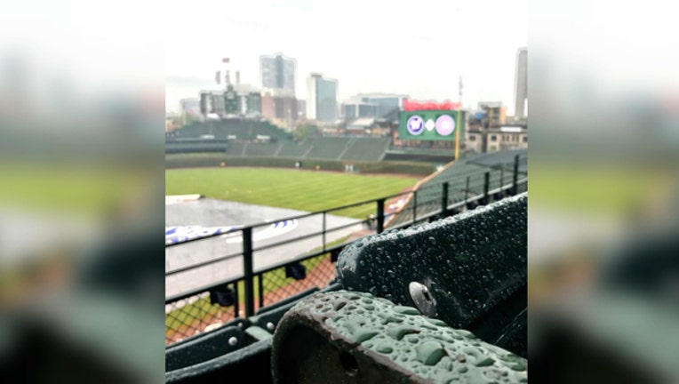 The Cubs tweeted this image of Wrigley Field with the announcement that Saturday's game was canceled.