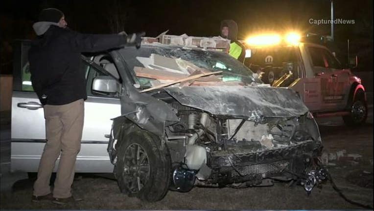 SUV crashes into dentist's office - image courtesy Captured News