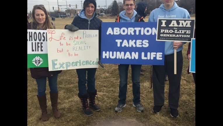 Pro-Life protesters in Aurora (Photo courtesty Fresco News)