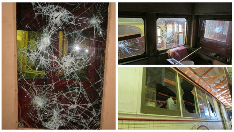 79a7d6e6-Vandals smashed windows at the Fox River Trolley Museum (images from GoFundMe)