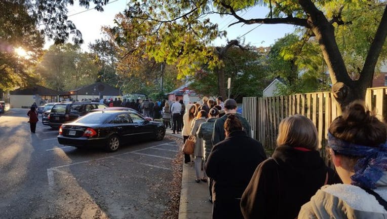 Voting lines in Fairfax, Virginia (viewer photo)-401720