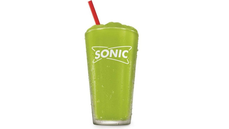 Pickle juice slushie at Sonic