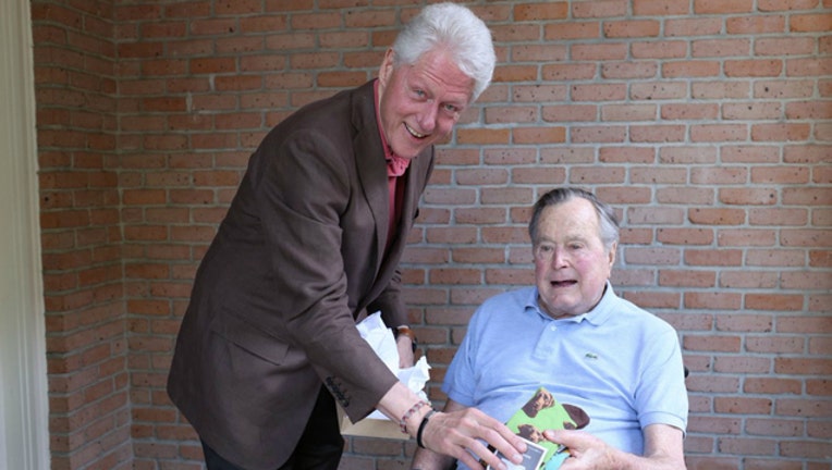 Former Presidents Bill Clinton & George H.W. Bush (photo courtesy Mr. Clinton's Twitter feed)