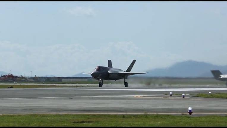 b322deb5-US Forces train with Japanese and South Korean military in a show of force over the Korean peninsula.