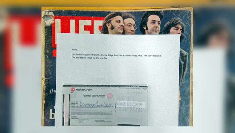 Stolen Beatles magazine image courtesy Cuyohoga Library