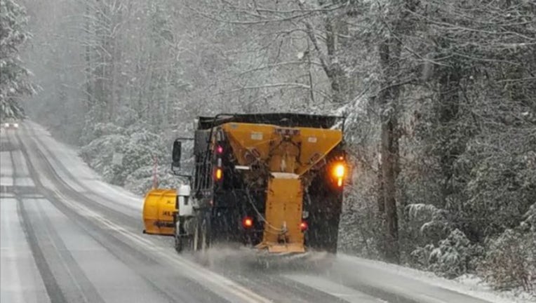 Snow in South Carolina - image courtesy South Carolina Department of Transportation
