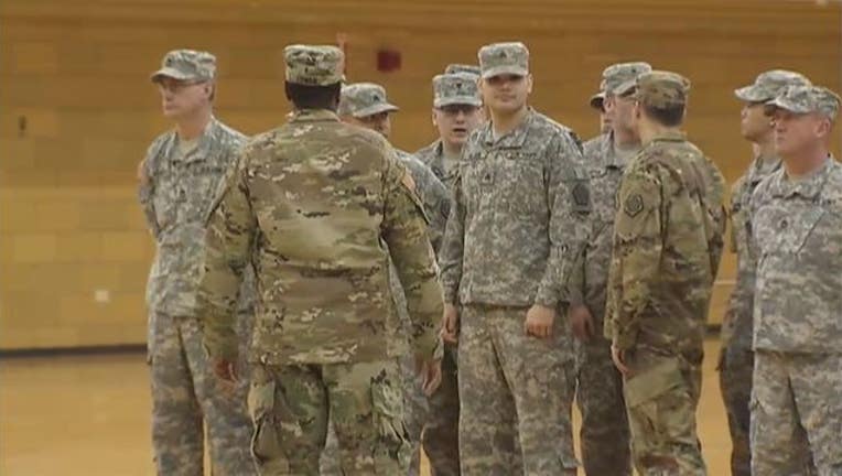 Illinois National Guard troops deploying to Kuwait