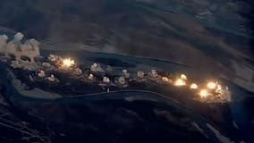 US bombs ISIS-'infested island' in Iraq, new video shows