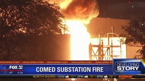 ComEd substation catches fire in Goose Island