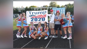 NC cheerleaders on probation after posing with Trump signs