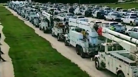 Utility crews from across the country ready to restore power after Hurricane Dorian