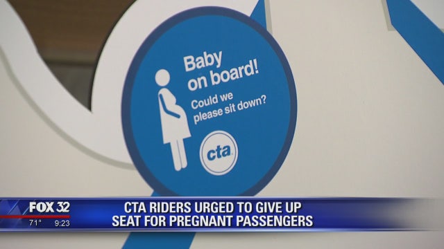 CTA riders urged to give up seat for pregnant passengers