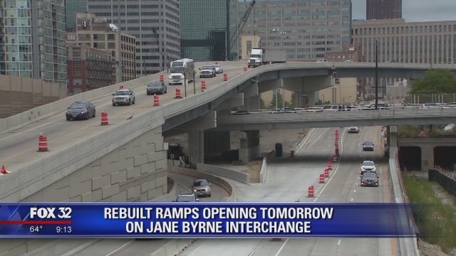 Rebuilt ramps opening Saturday on Jane Byrne Interchange