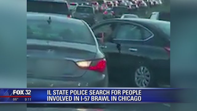 State police investigating I-57 road rage brawl caught on video