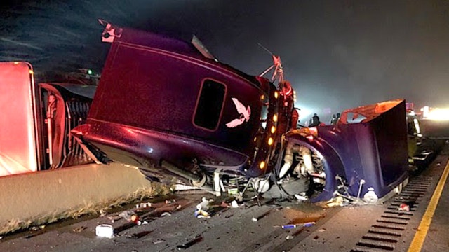 Semi full of Nutella rolls over in northwest Indiana