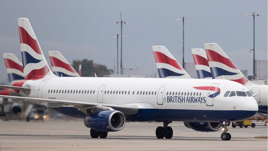 British Airways plane taxies after landing at Heathrow's Terminal 5 on September 9, 2019 in London, England. British Airways pilots have begun a 48 hour 'walkout', grounding most of its flights over a dispute about the pay structure of it's pilots. (Photo by Dan Kitwood/Getty Images)