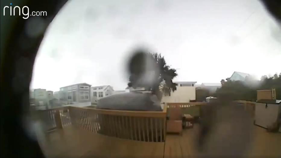 A North Carolina man’s Ring camera recorded the moment his home was ripped off its foundation when a tornado blew through his RV park on Sept. 5, 2019. (Photo credit: Provided / Jason Sawyer)