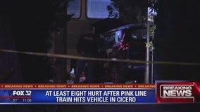 7 injured – 1 critically — after Pink Line train crashes into vehicle in suburban Cicero