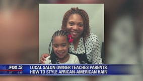 Oak Park salon owners teach adoptive parents how to style African-American hair