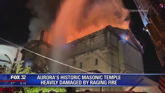 Overnight fire destroys historic Masonic temple in Aurora