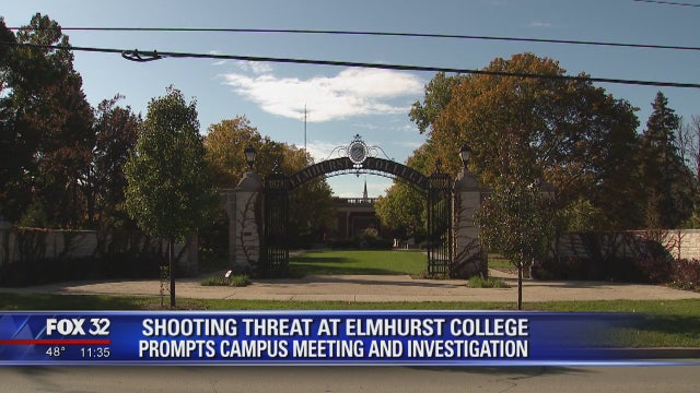 Shooting threat at Elmhurst College prompts campus meeting, investigation
