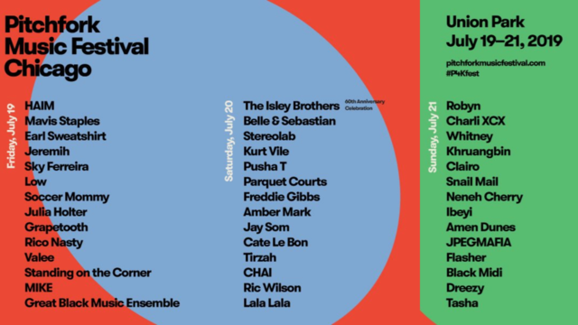 Pitchfork releases lineup for 2019 Chicago music festival