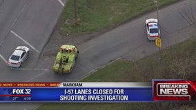 Northbound I-57 lanes shut down for shooting investigation