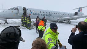 No injuries after plane skids off runway at O'Hare Airport