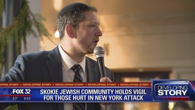 Skokie Jewish community holds vigil for those hurt in New York attack