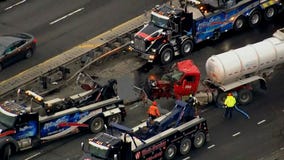 SB Bishop Ford lanes reopen after semi rolls over in South Holland