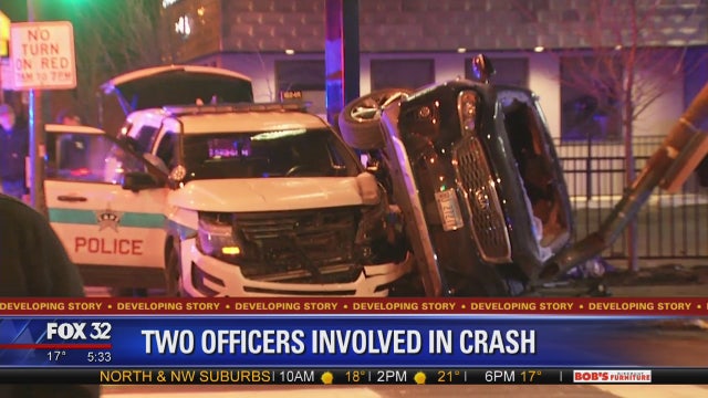 Man charged with DUI in crash that injured 2 police officers in Jefferson Park