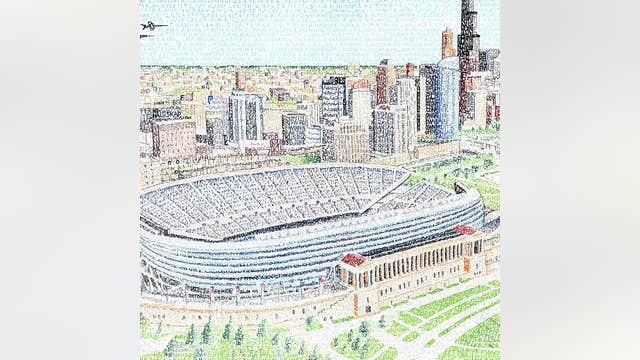 Artist creates image of Solider Field containing names of every single Bears player ever
