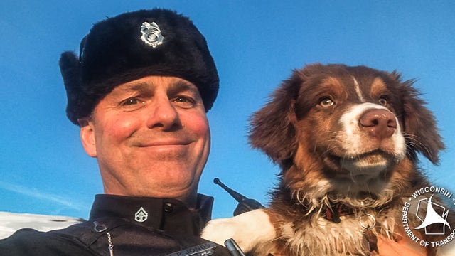 Wisconsin state trooper uses drone to find dog missing after car crash