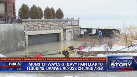 Lakefront homes left flooded, muddy after high waves and stormy weather