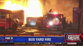 Fire near bus yard prompts HazMat response in Gresham