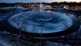 Ice disk forming again in river in Maine where last winter's disk gained international fame