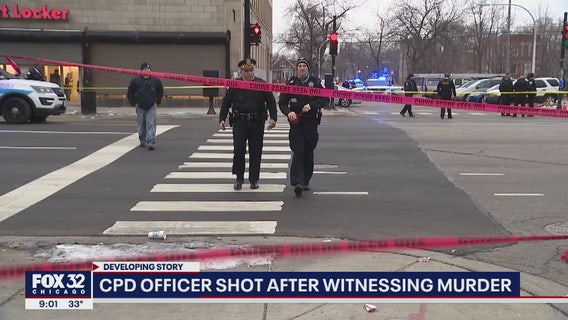 Chicago police officer shot after witnessing murder in West Garfield Park