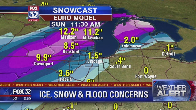 Winter storm watch in Chicago warns of possible 20-foot waves, 3 inches of snow