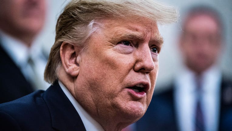 President Donald Trump is pictured during a meeting with President of the Republic of Guatemala Jimmy Morales and Mrs. Marroquin Argueta de Morales in the Oval Office at the White House on Dec 17, 2019 in Washington, D.C. (Photo by Jabin Botsford/The Washington Post via Getty Images)