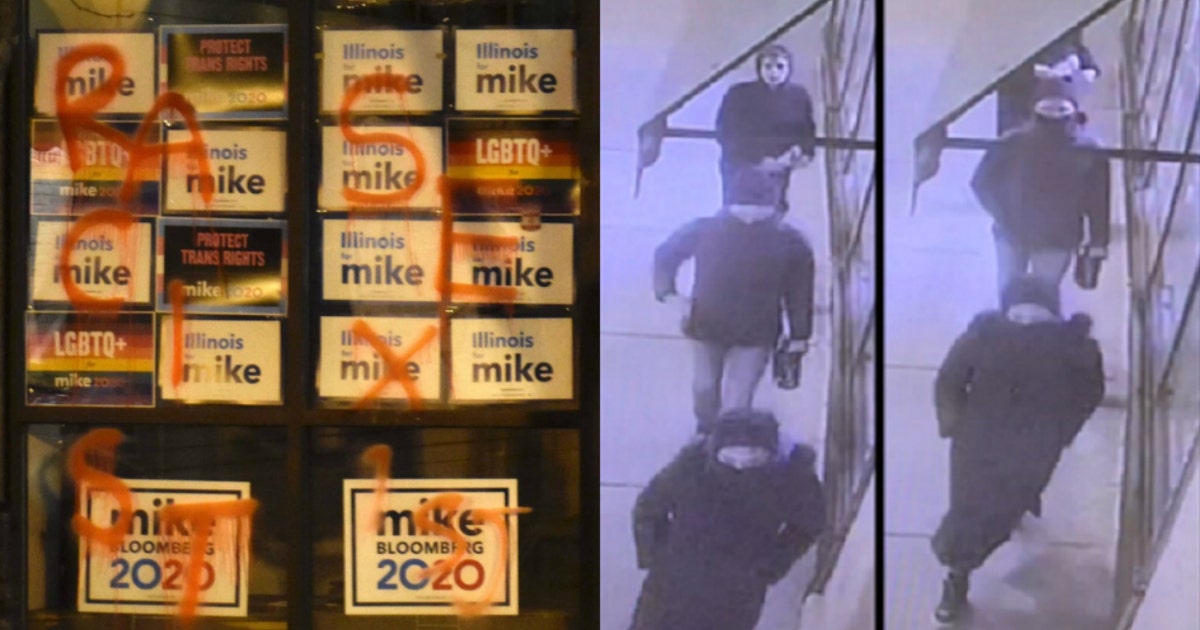 Police release photo of suspects accused of vandalizing Bloomberg ...