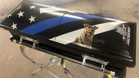 Police dog killed in line of duty to be honored with custom painted casket