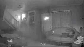 Fire breaks out while child sleeps on couch at Missouri home