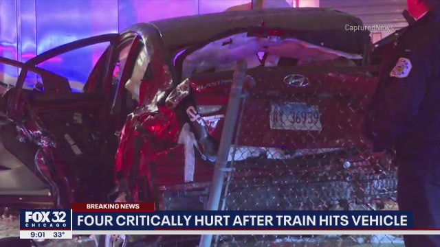 4 critically injured after Metra train hits vehicle in Scottsdale