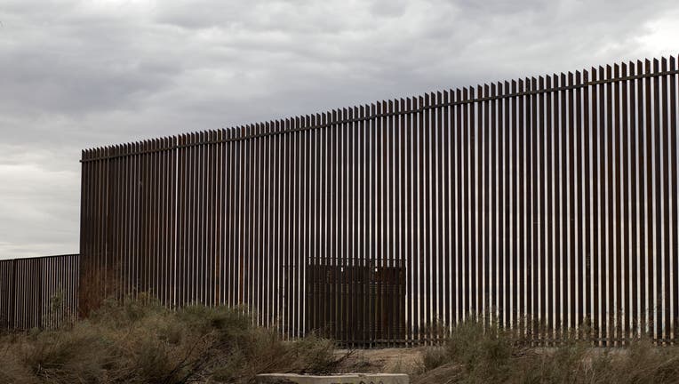 View of a section of the new border fence between Mexico and the US in Mexicali, Baja California state, Mexico on March 10, 2018. President Trump is expected to inspect the border wall prototypes during his visit to California on March 13. / AFP PHOTO / Guillermo Arias (Photo credit should read GUILLERMO ARIAS/AFP via Getty Images)