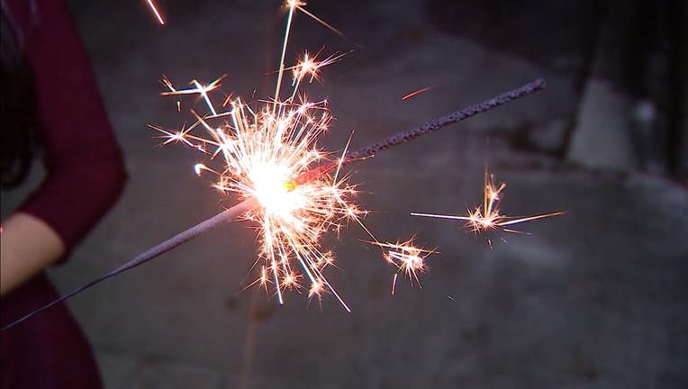 Sparklers and fireworks